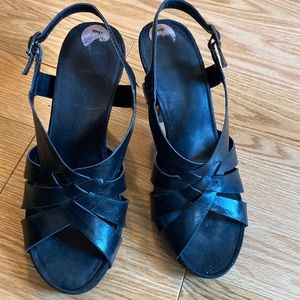Dark brown strappy sandals